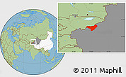 Savanna Style Location Map of Akqi, highlighted country, highlighted parent region