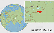Savanna Style Location Map of Akqi
