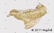 Satellite Map of Akqi, cropped outside