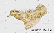 Satellite Map of Akqi, single color outside