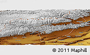 Physical Panoramic Map of Akqi