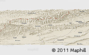 Shaded Relief Panoramic Map of Akqi
