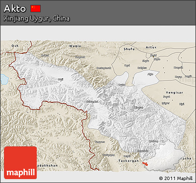 Classic Style 3D Map of Akto