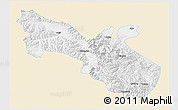 Classic Style 3D Map of Akto, single color outside