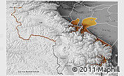 Physical 3D Map of Akto, desaturated
