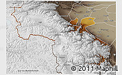 Physical 3D Map of Akto, semi-desaturated