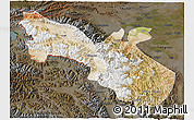 Satellite 3D Map of Akto, darken