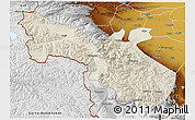 Shaded Relief 3D Map of Akto, physical outside