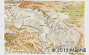 Shaded Relief 3D Map of Akto, satellite outside