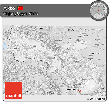 Silver Style 3D Map of Akto
