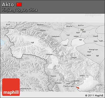 Silver Style 3D Map of Akto