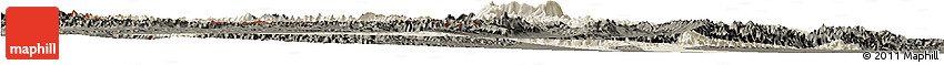 Shaded Relief Horizon Map of Akto, darken Shaded Relief Horizon Map of Akto, darken