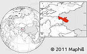 Blank Location Map of Akto, highlighted country