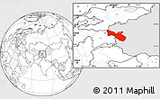 Blank Location Map of Akto, highlighted parent region