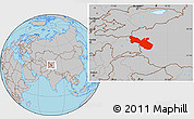 Gray Location Map of Akto