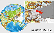 Physical Location Map of Akto, highlighted country, highlighted parent region