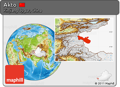 Physical Location Map of Akto, highlighted parent region
