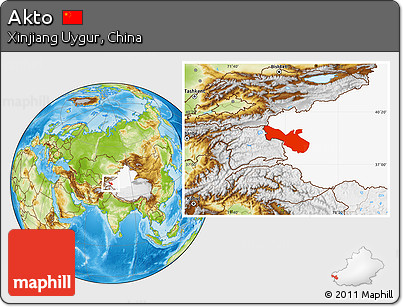 Physical Location Map of Akto, highlighted parent region