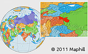Political Location Map of Akto