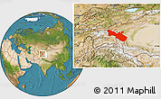Satellite Location Map of Akto