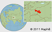 Savanna Style Location Map of Akto