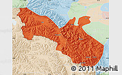Political Map of Akto, lighten