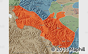 Political Map of Akto, semi-desaturated