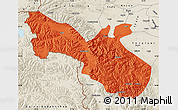 Political Map of Akto, shaded relief outside
