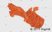 Political Map of Akto, single color outside