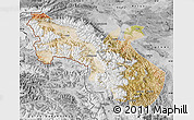 Satellite Map of Akto, desaturated