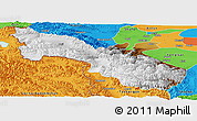 Physical Panoramic Map of Akto, political outside