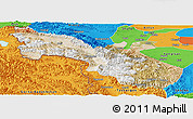 Satellite Panoramic Map of Akto, political outside