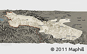Shaded Relief Panoramic Map of Akto, darken