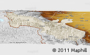 Shaded Relief Panoramic Map of Akto, physical outside