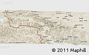 Shaded Relief Panoramic Map of Akto
