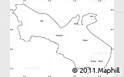 Blank Simple Map of Akto, cropped outside