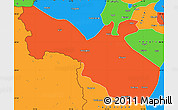 Political Simple Map of Akto