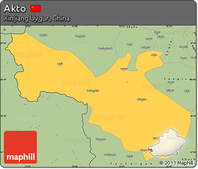 Savanna Style Simple Map of Akto