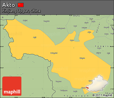 Savanna Style Simple Map of Akto