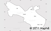 Silver Style Simple Map of Akto, cropped outside