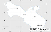 Silver Style Simple Map of Akto, single color outside