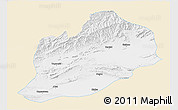 Classic Style 3D Map of Artux, single color outside