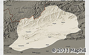 Shaded Relief 3D Map of Artux, darken