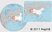 Gray Location Map of Artux, highlighted country, within the entire country