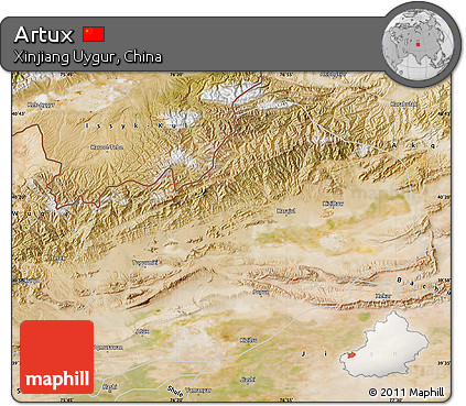 Satellite Map of Artux