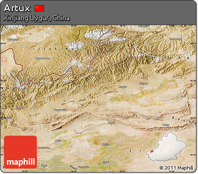 Satellite Map of Artux