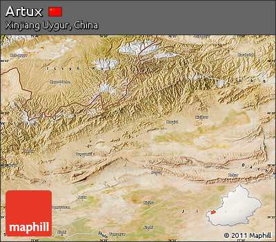 Satellite Map of Artux