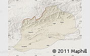 Shaded Relief Map of Artux, lighten