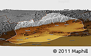 Physical Panoramic Map of Artux, darken