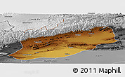 Physical Panoramic Map of Artux, desaturated